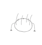 言葉を発しない白い生き物（個別スタンプ：7）