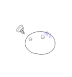 言葉を発しない白い生き物（個別スタンプ：23）