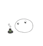 言葉を発しない白い生き物（個別スタンプ：25）