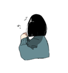 毎日だるそうな女の子（個別スタンプ：1）