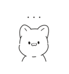 恥ずかしがり屋の白い猫ミミ（個別スタンプ：6）