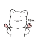 恥ずかしがり屋の白い猫ミミ（個別スタンプ：24）
