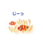 ゆるい生き物（海）ウミウシ.クリオネetc（個別スタンプ：1）