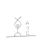 いつか画伯の棒人間（個別スタンプ：15）