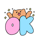 【でか文字】毎日使える♡くまさんスタンプ（個別スタンプ：5）