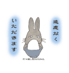 不器用うさぎ・ぎんさん 友達メッセージ（個別スタンプ：12）