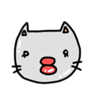 【ぷるるんねこ】顔と文字（個別スタンプ：1）