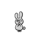 私の灰色のウサギ（個別スタンプ：2）
