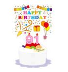 1～9歳、81歳～・年齢の誕生日お祝いケーキ（個別スタンプ：20）