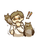 鳥まみれる人々（個別スタンプ：9）