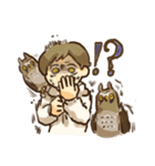 鳥まみれる人々（個別スタンプ：10）