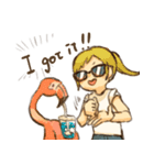 鳥まみれる人々（個別スタンプ：33）