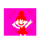 個性派可愛いピース女の子（個別スタンプ：5）