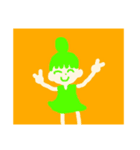 個性派可愛いピース女の子（個別スタンプ：6）