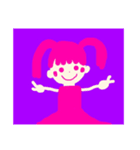 個性派可愛いピース女の子（個別スタンプ：8）