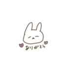 くま うさぎ スタンプ（個別スタンプ：5）