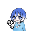 青髪くん+‪にゃんこのスタンプ（個別スタンプ：2）