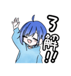 青髪くん+‪にゃんこのスタンプ（個別スタンプ：4）