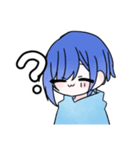 青髪くん+‪にゃんこのスタンプ（個別スタンプ：8）