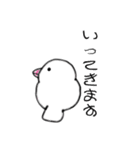 ゆきだるま文鳥1.5（個別スタンプ：1）
