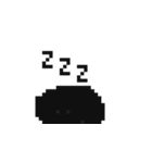 低解像度なくろねこ（個別スタンプ：15）