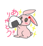おにぎり大好き！うさにぎちゃん（個別スタンプ：3）