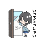 ウルフカット少女とサメの毎日スタンプ（個別スタンプ：15）