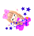 元気で明るいピンクの女の子100（個別スタンプ：15）