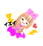 元気で明るいピンクの女の子100（個別スタンプ：30）
