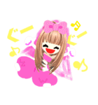 元気で明るいピンクの女の子100（個別スタンプ：31）