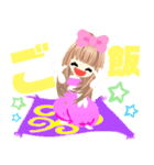 元気で明るいピンクの女の子100（個別スタンプ：38）