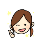女の子の日常（ポニーテール）（個別スタンプ：1）