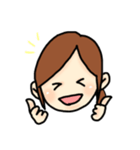 女の子の日常（ポニーテール）（個別スタンプ：2）