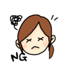女の子の日常（ポニーテール）（個別スタンプ：5）