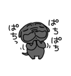 黒パグこりき（よく使う）（個別スタンプ：12）