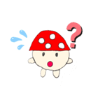 水彩絵の具 風きのこスタンプ（個別スタンプ：2）