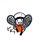 ソフトテニス女子レットちゃん【友だち語】（個別スタンプ：9）