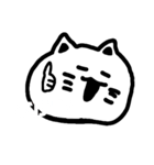 半透明な顔だけの猫（個別スタンプ：3）