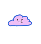 カラー表情雲（個別スタンプ：1）