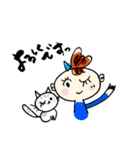 優しい女の子と猫（個別スタンプ：10）