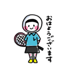 ソフトテニス女子レットちゃん【敬語編】（個別スタンプ：1）