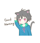 メンヘラにゃんこ男子(EN)（個別スタンプ：1）