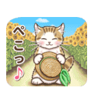 やさしい猫のポップアップ 5☆にゃつ(夏)（個別スタンプ：4）
