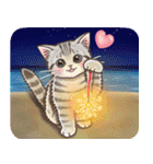やさしい猫のポップアップ 5☆にゃつ(夏)（個別スタンプ：13）