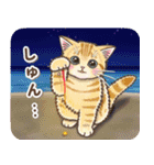 やさしい猫のポップアップ 5☆にゃつ(夏)（個別スタンプ：15）
