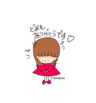 感謝(女の子)（個別スタンプ：1）
