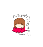 感謝(女の子)（個別スタンプ：3）