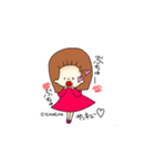 感謝(女の子)（個別スタンプ：4）