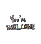 毎日使える(英語)！ハワイアントライバル柄（個別スタンプ：6）