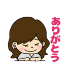 デカ文字 シンプルかわいい大人女子（個別スタンプ：3）